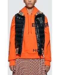 Burberry Icon Stripe Detail Down-filled Puffer Gilet - Black