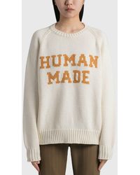 Human Made Striped Heart Knit Sweater in Grey | Lyst Canada