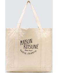 Maison Kitsuné Palais Royal Shopping Bag - White