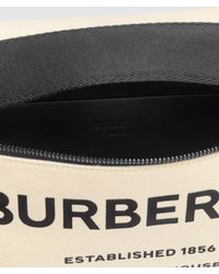 Burberry Logo Print Canvas Belt Bag - Natural
