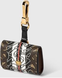Burberry Monogram Stripe E-canvas Airpods Pro Case - Brown