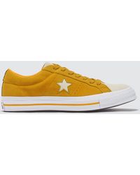 converse one star yellow suede