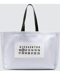 Maison Margiela 11 Xl Logo Tote Bag - White