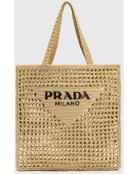 prada straw tote