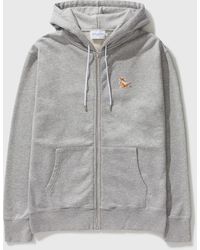 maison kitsune zip moletom com capuz