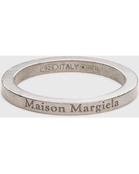 Maison Margiela Slim Logo Ring - Metallic