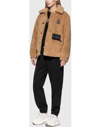 Burberry Embroidered Logo Cotton Trackpants - Black