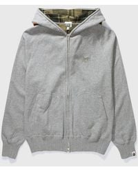 A Bathing Ape Big Embroidery Zip Up - Grey