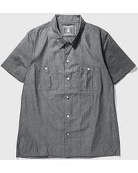 Mastermind Japan Timeless Short Sleeve Shirt - Gray