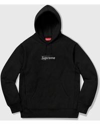 black on black supreme hoodie