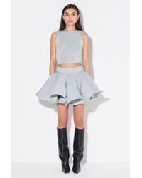 JW Anderson - Flared Metallic Mini Skirt - Lyst