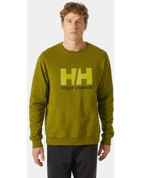 Helly Hansen - Hh Logo Crew Neck Jumper Green - Lyst