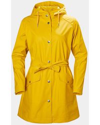 Helly Hansen - Women's Lyness Ii Retro 3/4 Length Rain Coat Yellow - Lyst