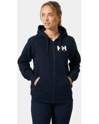 Helly Hansen - Hh® logo full zip hoodie 2.0 bleu marine - Lyst
