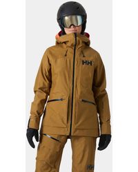 Helly Hansen - Powderqueen 3.0 Durable Ski Jacket Brown - Lyst