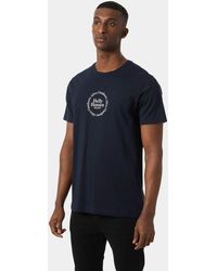 Helly Hansen - T-shirt graphique core bleu marine - Lyst