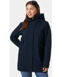 Helly Hansen - Victoria mid-length raincoat bleu marine - Lyst