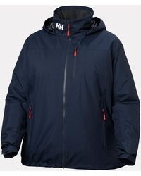 Helly Hansen - Hooded Crew Midlayer Plus Jacket 2.0 Navy - Lyst