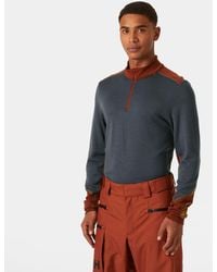Helly Hansen - 'Lifa Merino Midweight 1/2 Zip Base Layer - Lyst