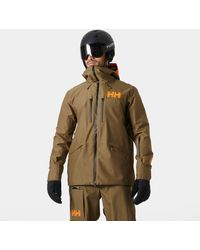 Helly Hansen - Giacca Da Sci Impermeabile Garibaldi 2.0 Uomo Marrone - Lyst