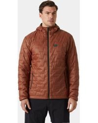 Helly Hansen - Giacca Isolante Leggera Con Cappuccio Lifaloft Uomo Marrone - Lyst