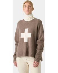 Helly Hansen - Bliss Ski Knit Felpa Marrone - Lyst
