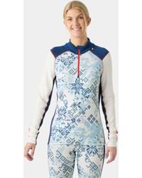 Helly Hansen - Lifa Merino Midweight Graphic 1/2 Zip Base Layer - Lyst