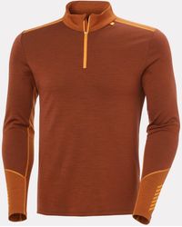 Helly Hansen - Lifa Merino Midweight Half-Zip Base Layer Rosso - Lyst