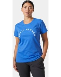 Helly Hansen - T-shirt coton bio 2.0 f2f bleu - Lyst