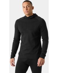 Helly Hansen - Lifa Merino Knitevo Felpa Con Cappuccio Nero - Lyst
