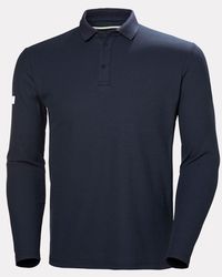Helly Hansen - Polo À Manches Longues Homme Crewline Bleu Marine - Lyst