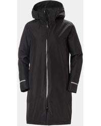 Helly Hansen - Impermeabile Lungo Con Cappuccio Aspire Donna Nero - Lyst
