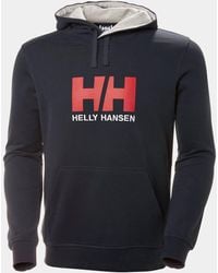 Helly Hansen - Logo Hoodie Navy - Lyst