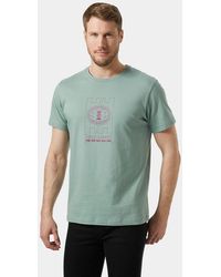 Helly Hansen - T-shirt graphique core vert - Lyst
