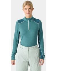 Helly Hansen - Lifa Merino Midweight Half-Zip Base Layer Verde - Lyst