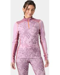 Helly Hansen - Lifa Merino Midweight Graphic 1/2 Zip Base Layer - Lyst