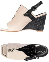 HENRY BEGUELIN ARCHIVE - Wedge Sandal Old Iron Cream - Lyst
