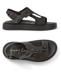 Henry Beguelin - Muflone & Suede Sandal - Lyst
