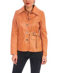 Henry Beguelin - Jacket Nappa Caramel - Lyst