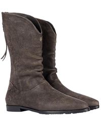 HENRY BEGUELIN ARCHIVE - Pointed Boot Grattato Dark - Lyst