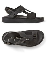 Henry Beguelin - Muflone & Suede Sandal - Lyst