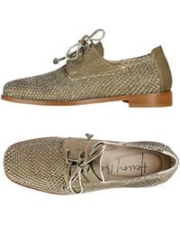 HENRY BEGUELIN ARCHIVE - Lace-Up Shoe Mesh Lamè Bronze - Lyst