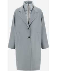 Herno - Abrigo De Velour Wool Cloth Y Nylon Ultralight - Lyst