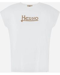 Herno - T-SHIRT IN INTERLOCK JERSEY - Lyst