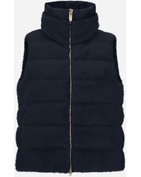 Herno - Vest In Lady Alternative Fur And Nylon Ultralight - Lyst