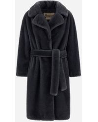 Herno - Melange Alternative Mink Fur Coat - Lyst