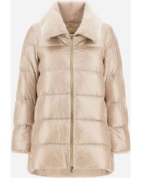 Herno - Chaqueta De Corte Acampanado De Nylon Ultralight Y Lady Alternative Fur - Lyst