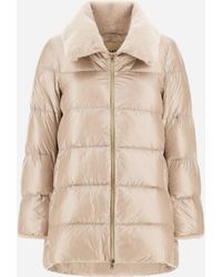Herno - Chaqueta De Corte Acampanado De Nylon Ultralight Y Lady Alternative Fur - Lyst