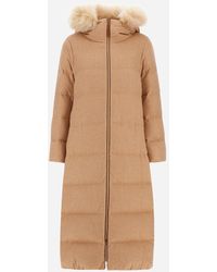 Herno - Lange Jacke Aus Cashmere Silk Und Monogram - Lyst