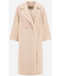 Herno - Coat In Melange Teddy - Lyst